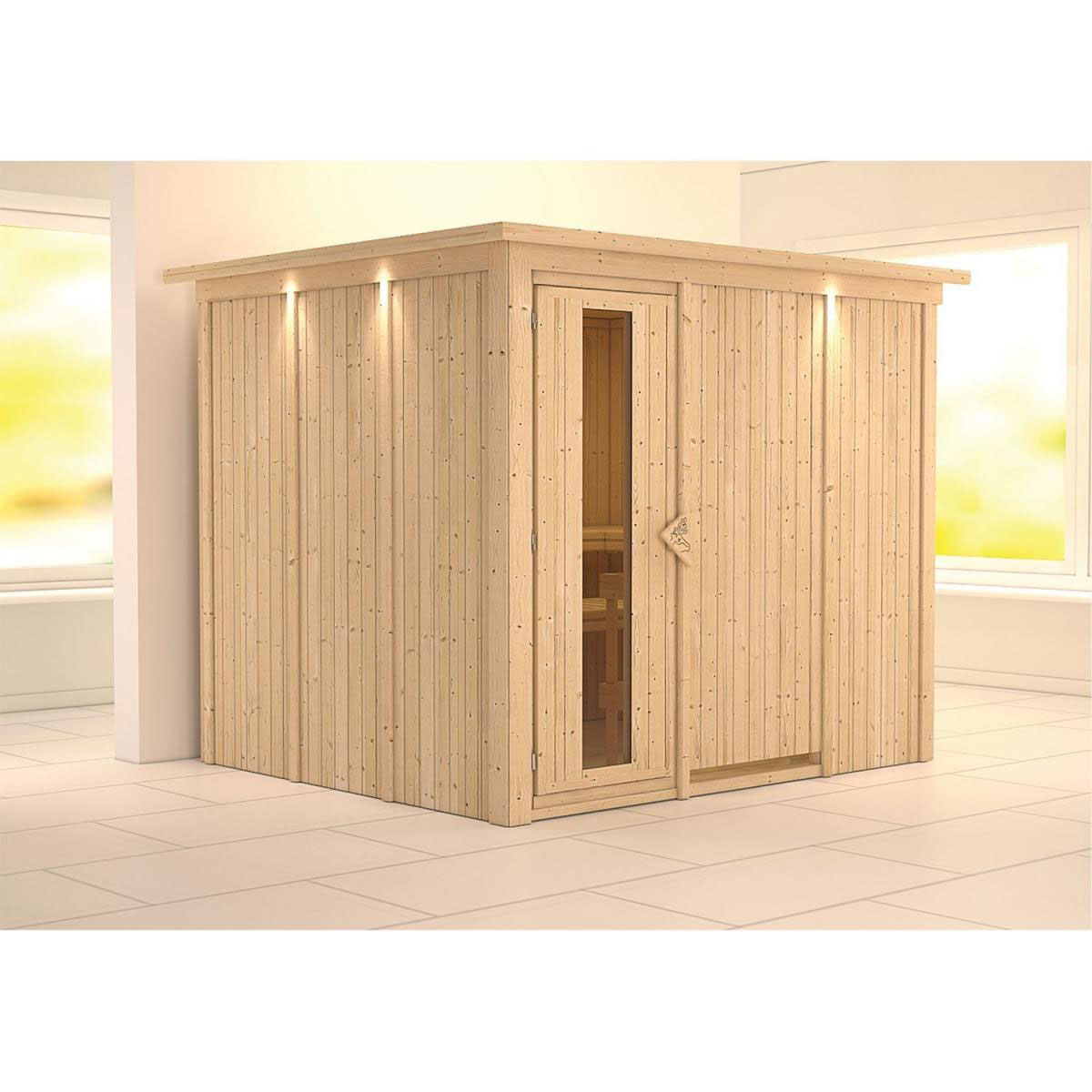 Karibu Gobin Fronteinstieg ohne Ofen mit Kranz Energiespartür Bild 1