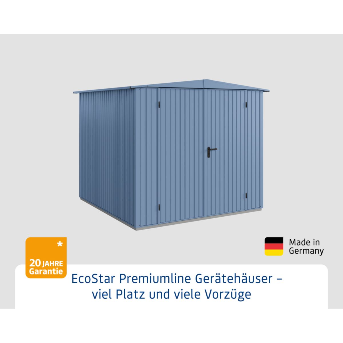 EcoStar  Gerätehaus Trend-STyp 2RAL5014 2 flg Bild 3