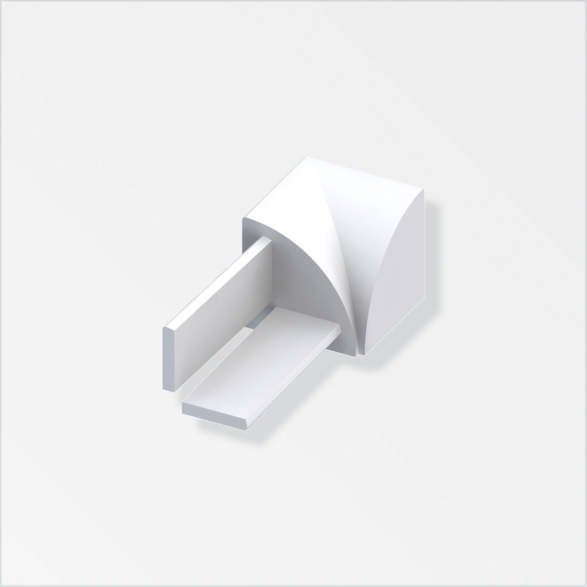 Fundamo Viertelkreis-Inneneck 6 mm weiß 4 Stück