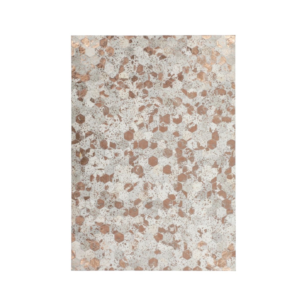 Lederteppich „Spark 210“, elfenbein/Chrom