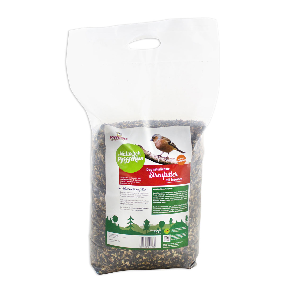 Pfiffikus  Natürlich Streufutter 10 kg mit Insekten