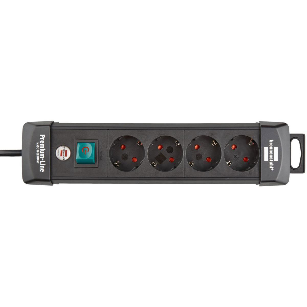 Brennenstuhl Steckdosenleiste Premium-Line mit Schalter 4-fach schwarz Bild 4