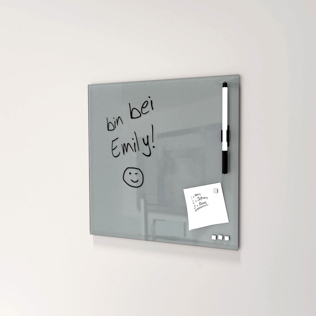 Memo-Art grau 30 x 30 cm Memoboard Bild 1