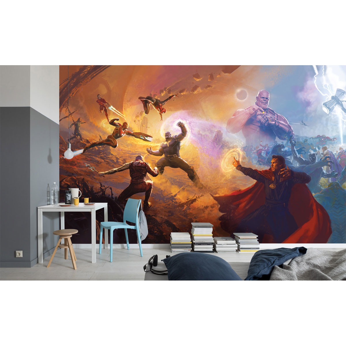 Komar  Vlies Fototapete Avengers Epic Battles Two Worlds 500x280 cm