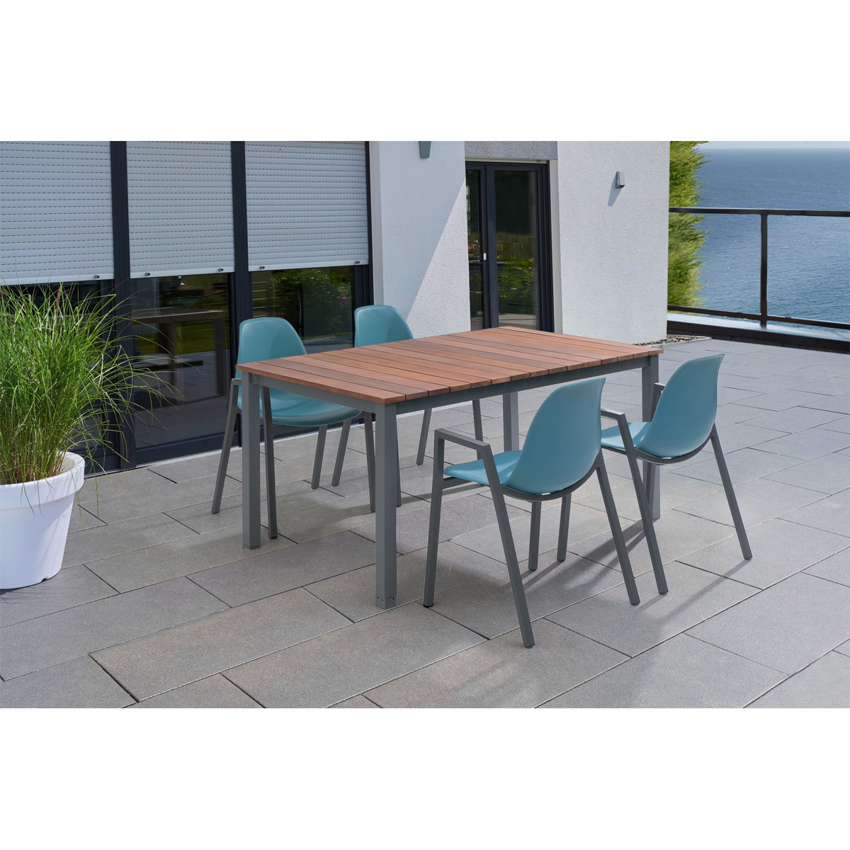 Greemotion Testrut Dining-Set „Windsor/ Mackay“, 7-teilig, petrol  Bild 2