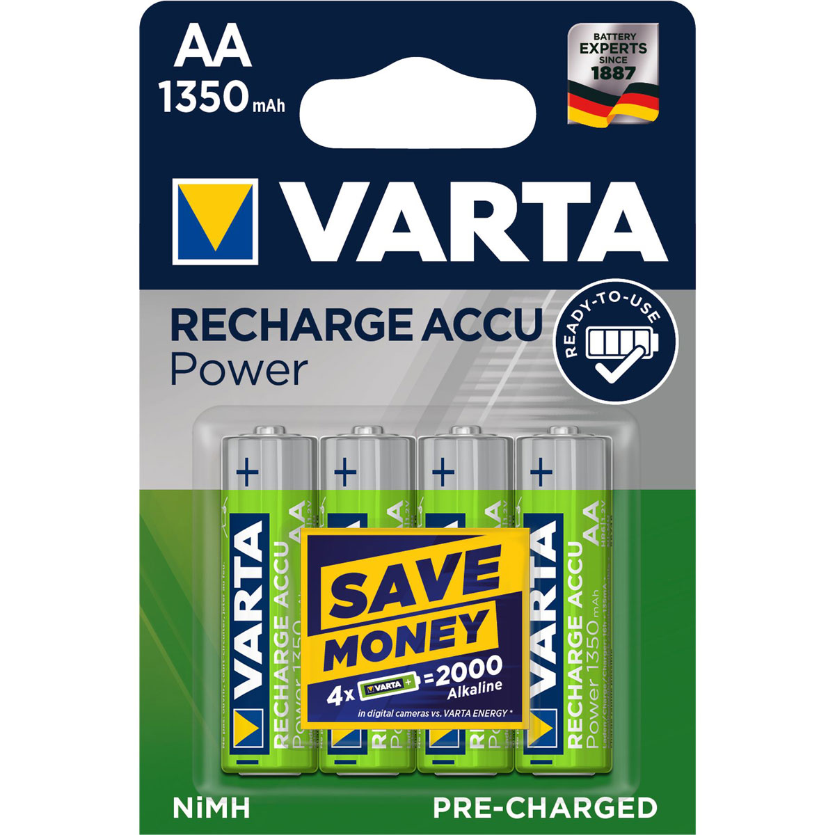 Varta AA-Batterien R2U 1350mAh 4 Stück
