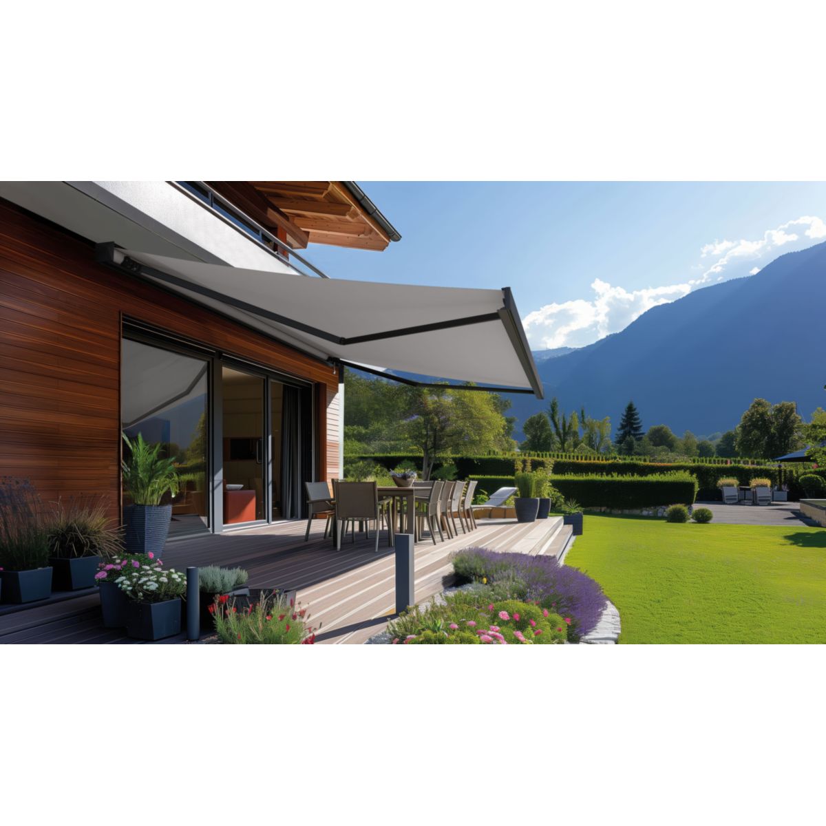 Durabil Vollkassettenmarkise Calima anthrazit 350x250 cm, Design Moring Fog Bild 6