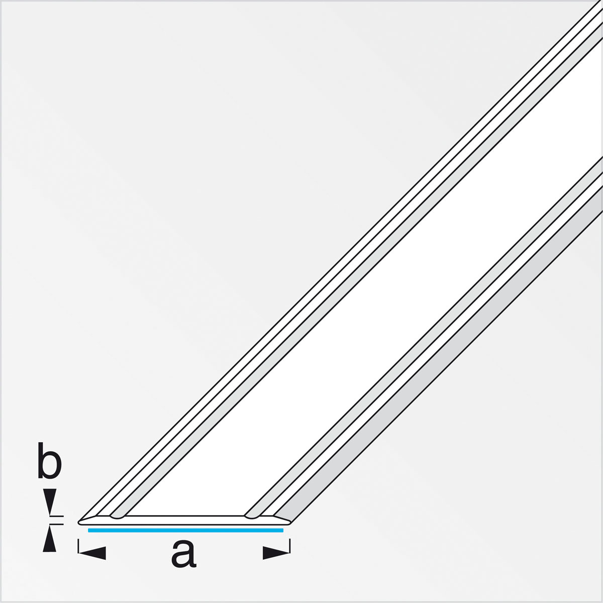 Alfer Übergangsprofil 30 x 2 mm 1m titan Bild 2