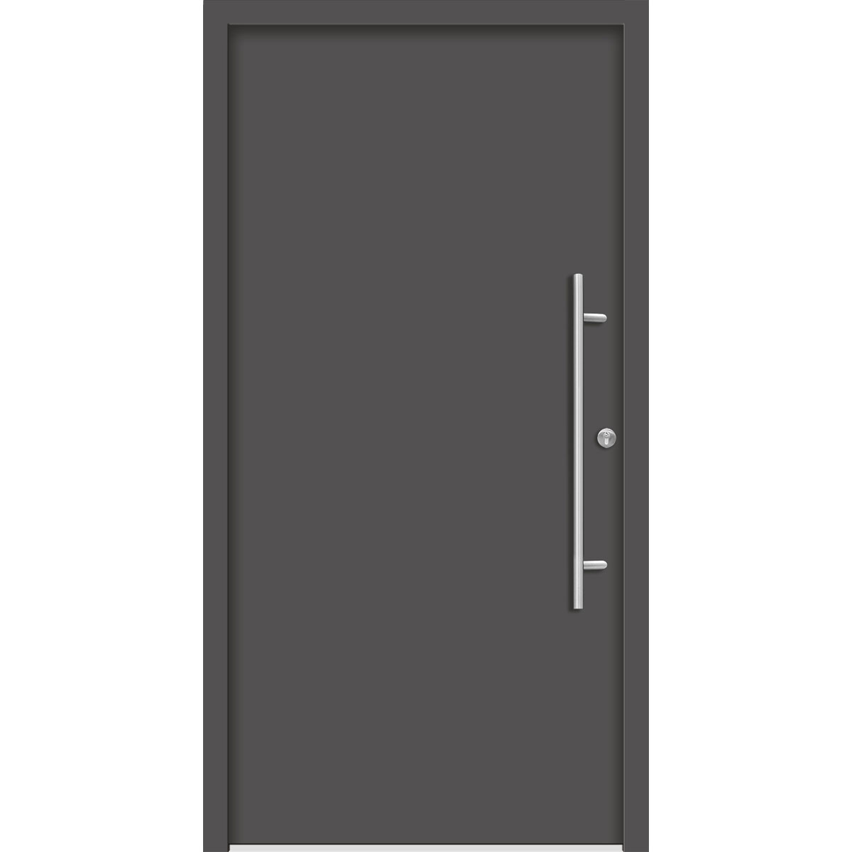 SplenDoor  Premium-Haustür Passivedoor Ribe energiesparend anthrazit 100 x 200 cm rechts Bild 1