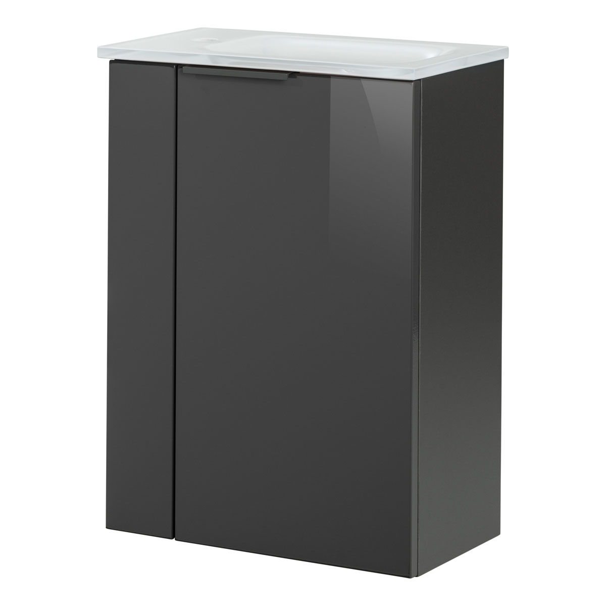 Fackelmann  Gäste-WC Glasbecken SBC 450 x 97 x 250 mm Weiß links wie rechts verwendbar Bild 9