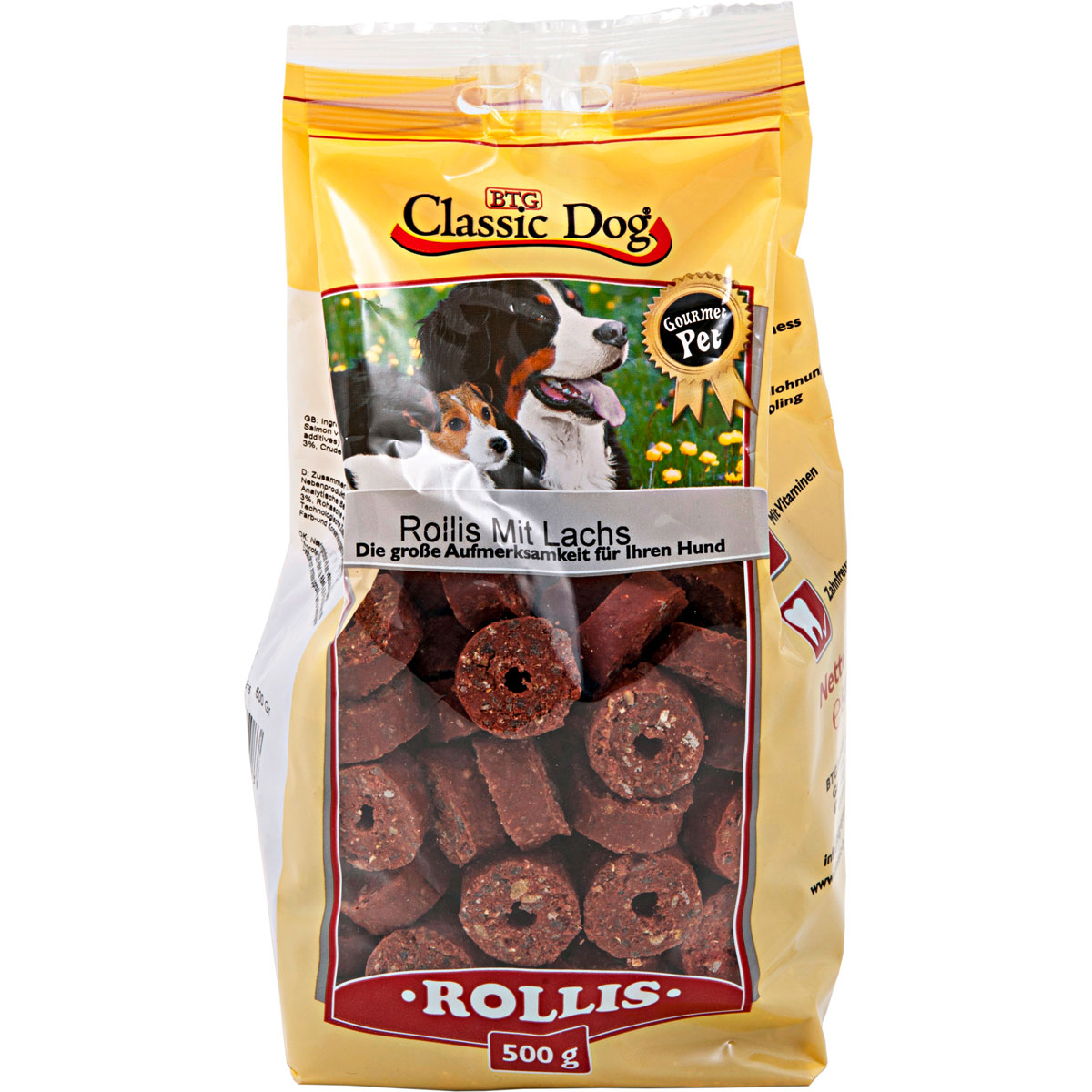 Classic Dog  Snack Rollis mit Lachs 500g Bild 2