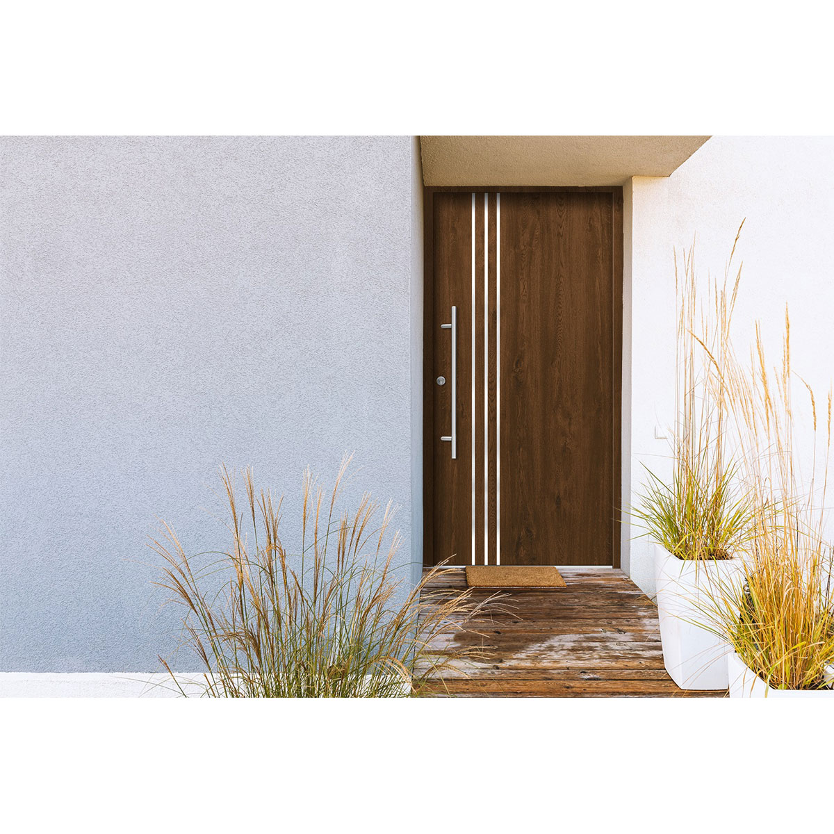 SplenDoor  Premium-Haustür Passivedoor Kalmar energiesparend nussbaum 100 x 210 cm links Bild 2