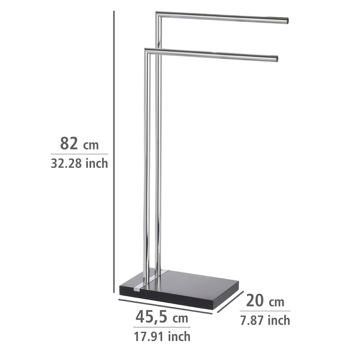 Wenko  Handtuchständer Noble Black mit 2 Armen Bild 4