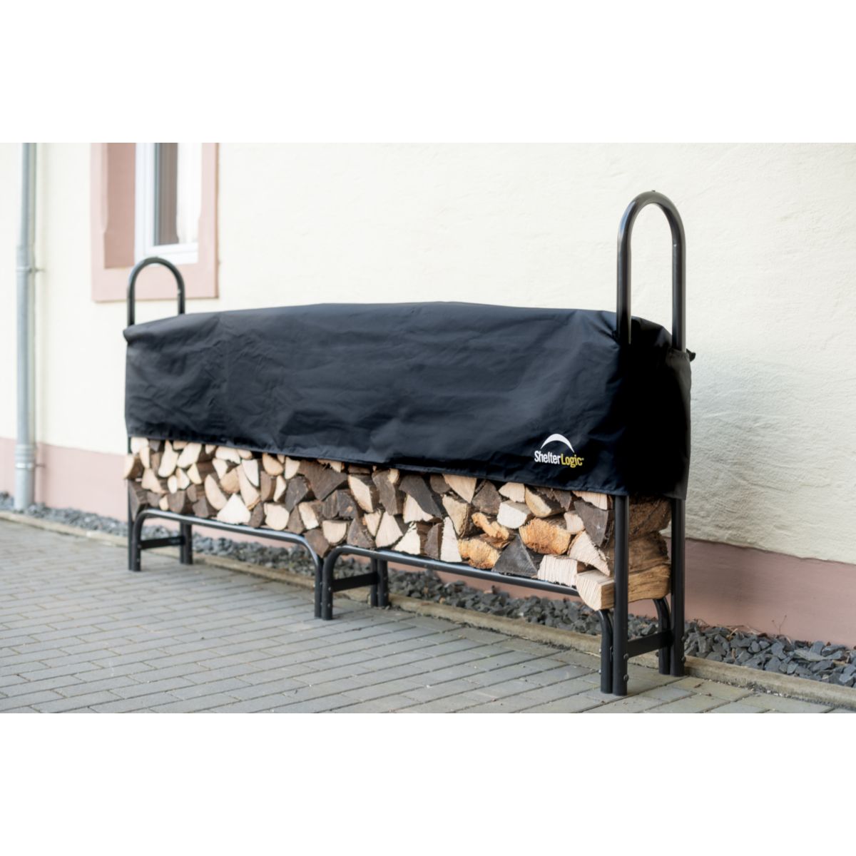 ShelterLogic Kaminholzregal Traglast 1000 kg Inkl. Abdeckung 25x244x118cm Bild 5