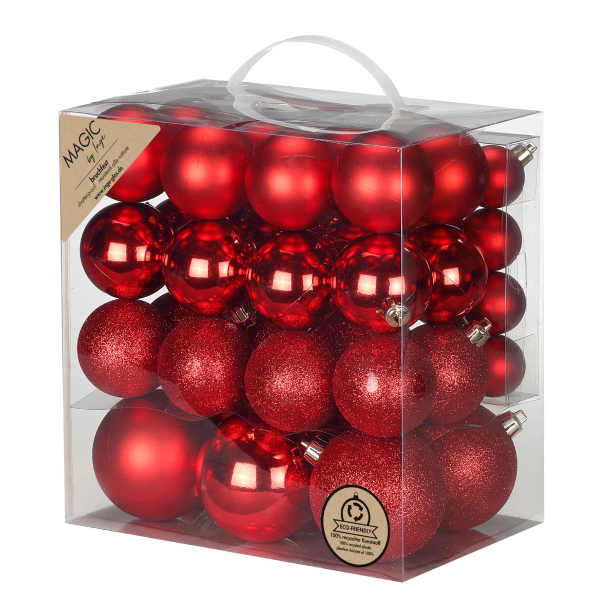 Kugelset 4-8cm Festive Red