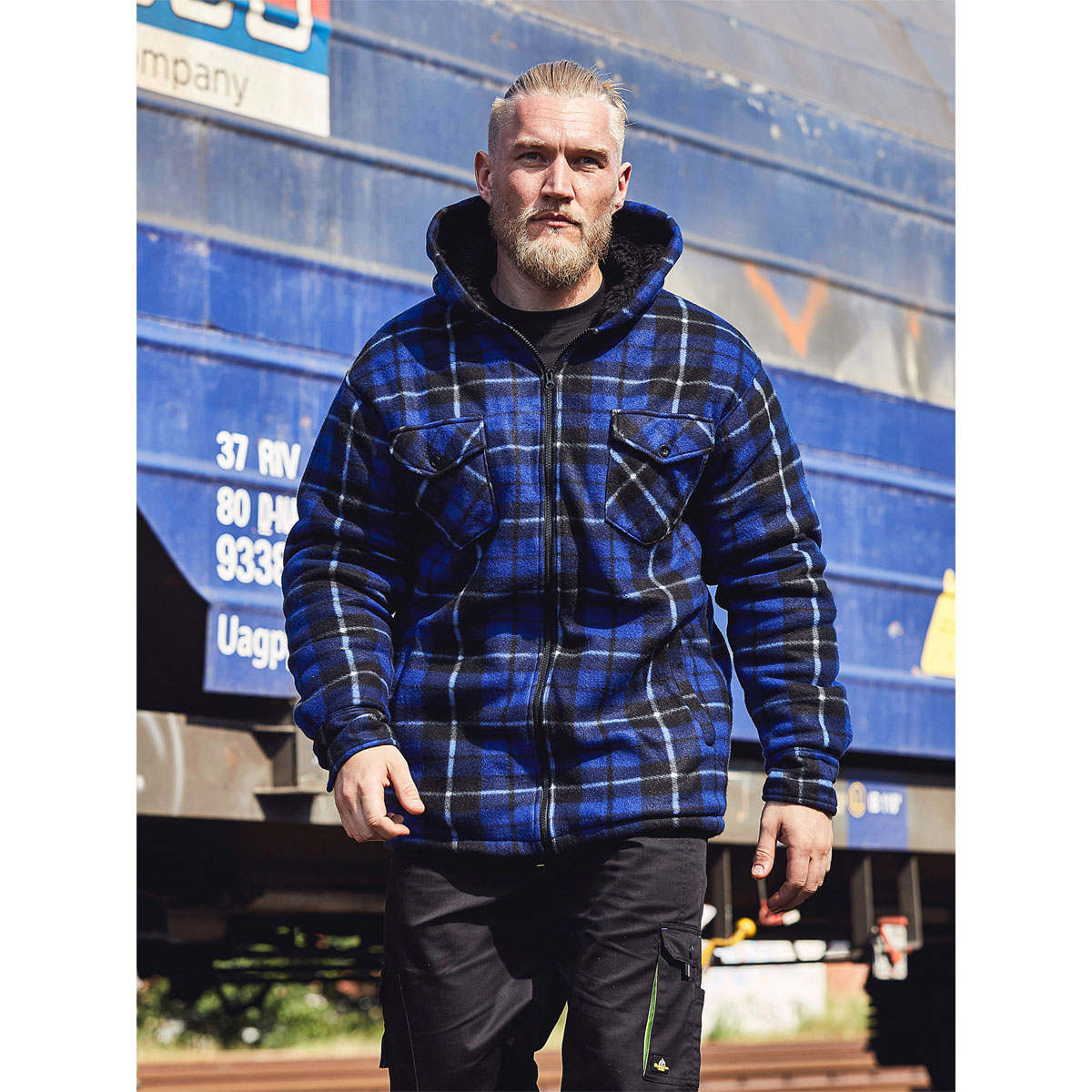 Terrax Workwear Herren Thermohemd schwarz/ royal Gr. M Bild 2