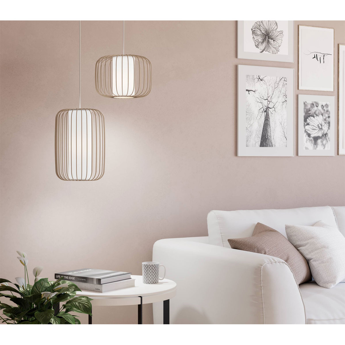 Eglo  LED Pendelleuchte Terrarosa sandfarben/weiss Bild 2