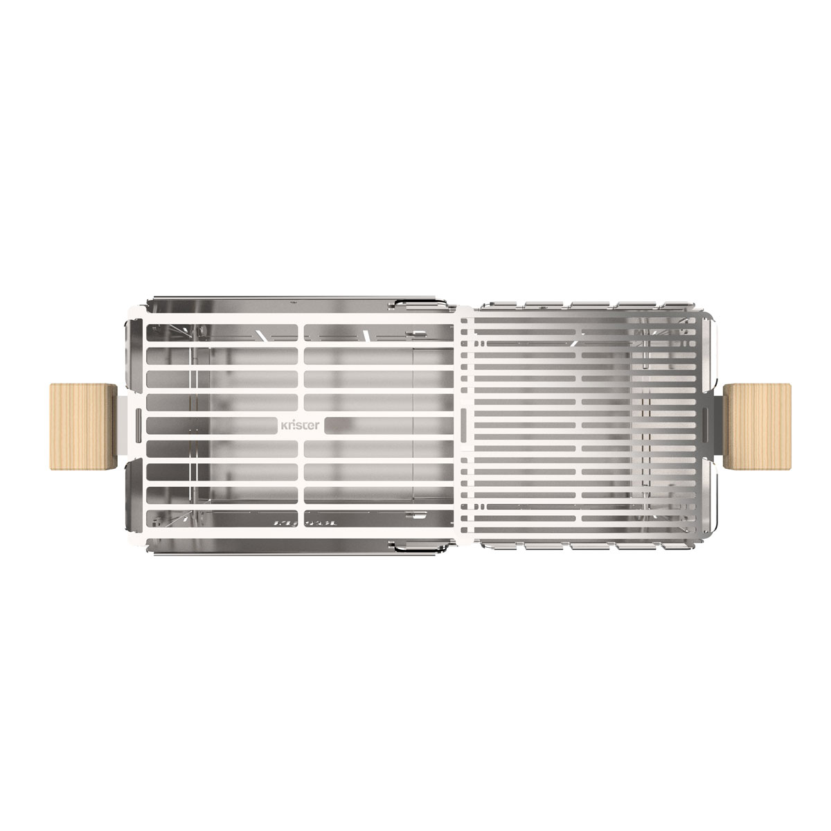 Knister Holzkohlegrill Premium Grillfläche 22 x 28-49 cm auseinanderziehbar Bild 2