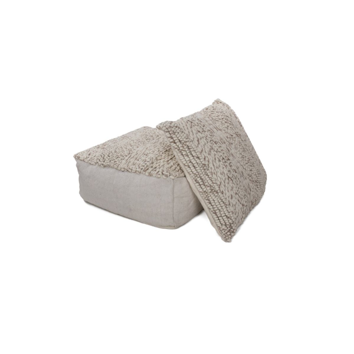 Pouf Hocker Shaun 110 grau 80x80cm