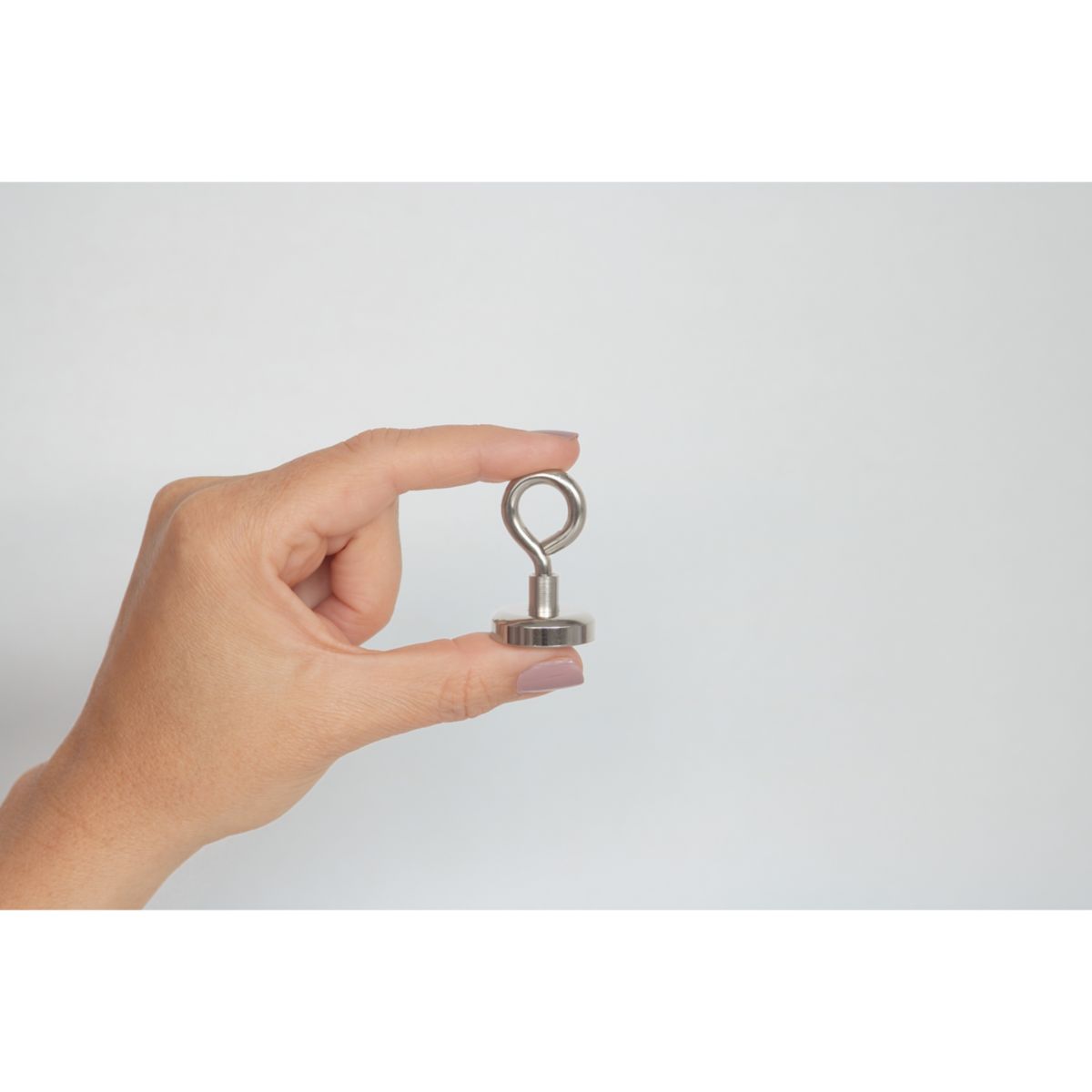 Suki Topfmagnet Neodym mit Öse Ø 25 x 42 mm, Gewindebuchse M5, silber Bild 7