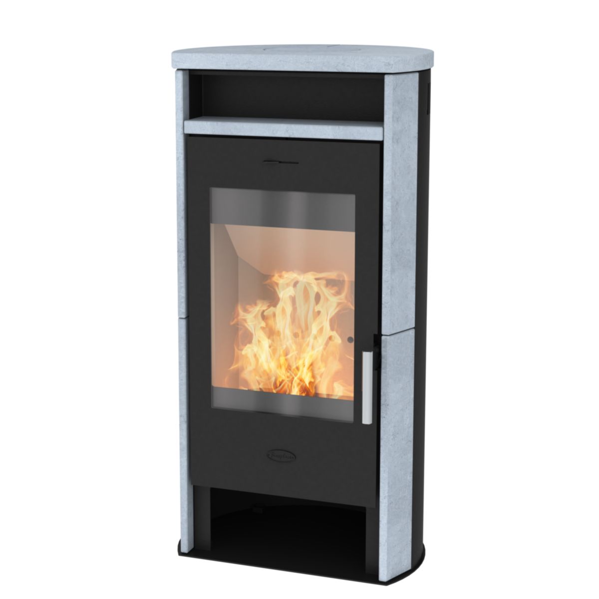 Fireplace Santa Fe 6kWSpeckstein Anschl. oben/hinten 150mm