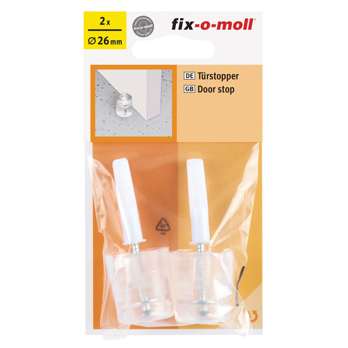 Suki Türstopper mit Schraube 2,6 cm transparent 2 Stück Bild 2