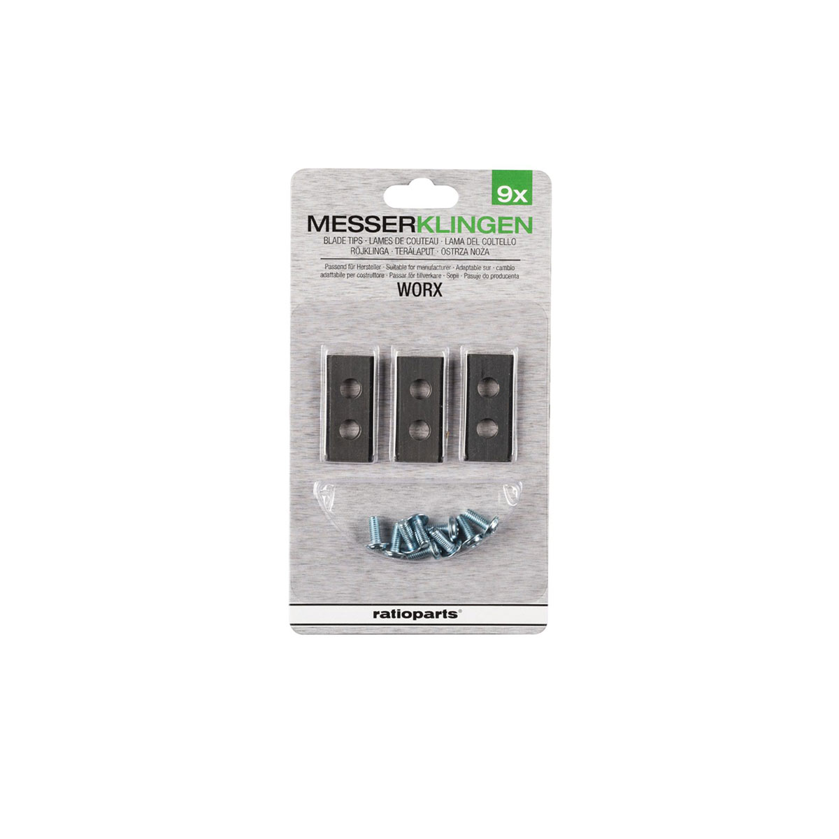 Ratioparts Messerklingen für Mähroboter Worx Landroid 9 Stück