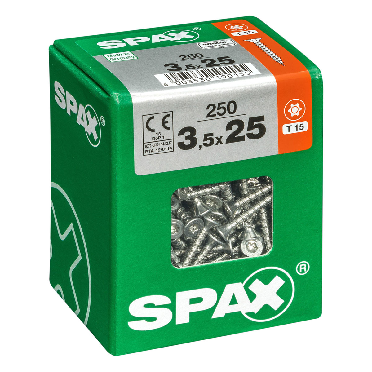 Spax Universalschrauben WIROX Senkkopf 3,5 x 25 L 250 Stück Bild 2