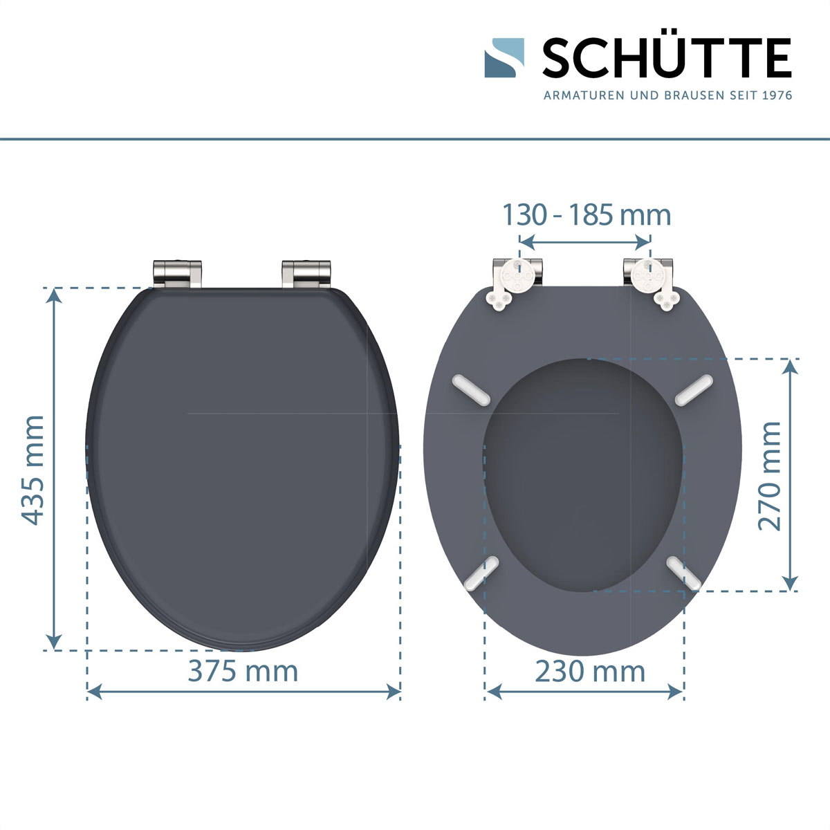 Schütte MDF WC-Sitz SPIRIT ANTHRAZIT mit Absenkautomatik Bild 7