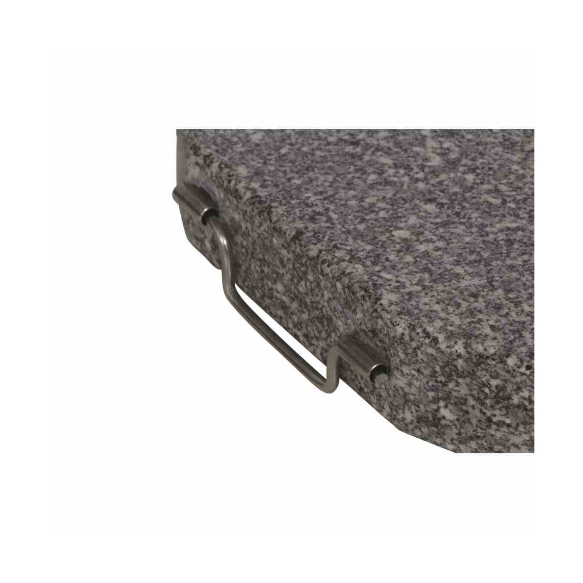 Siena Garden Granit-Schirmständer 40 kg, Ø50x6 cm, hellgrau, für Schirmstock-Ø 25-48 mm, inkl. Rollen Bild 2