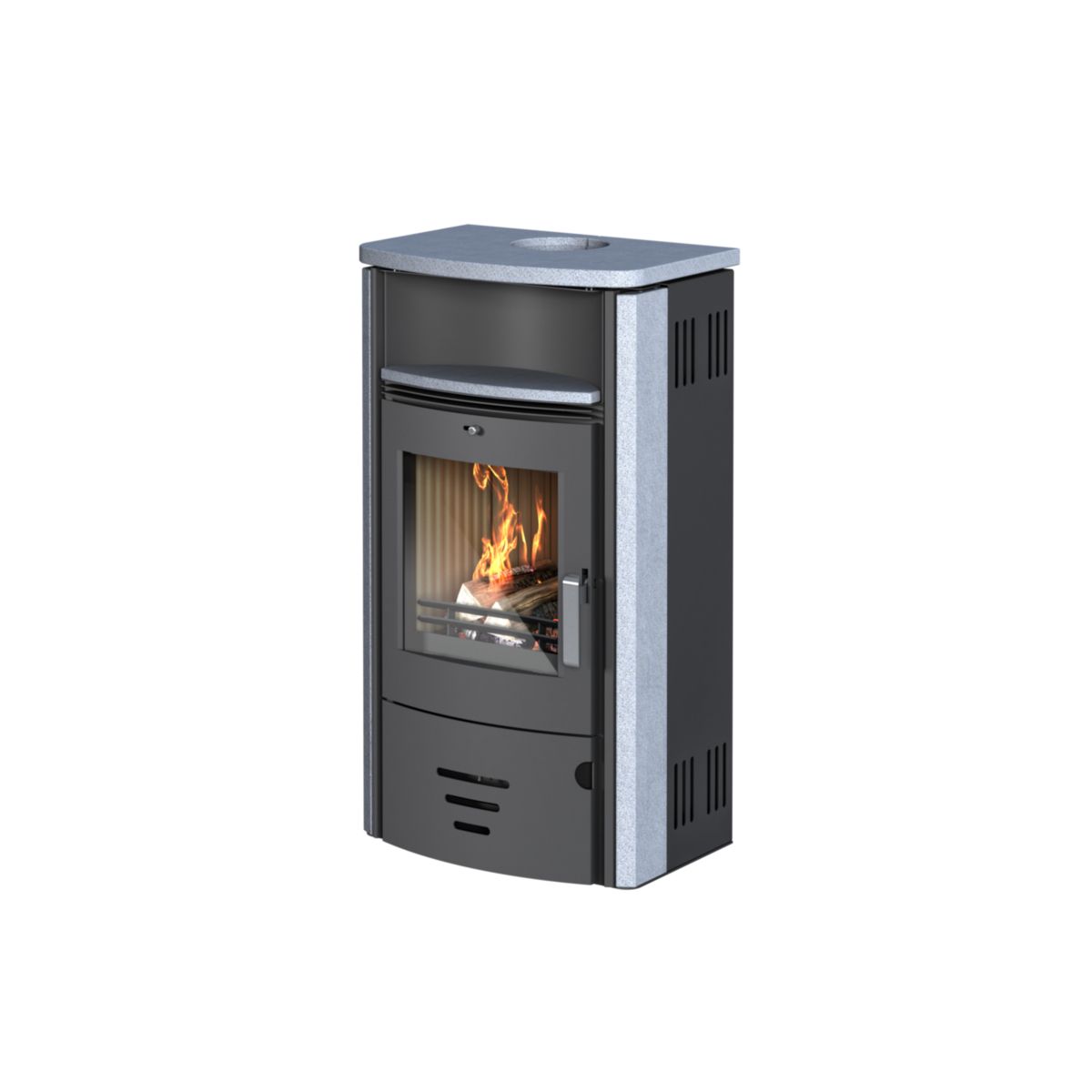 Kaminofen Stockholm 4.0 6,5kW GranitAnschl. oben 150mm Bild 2