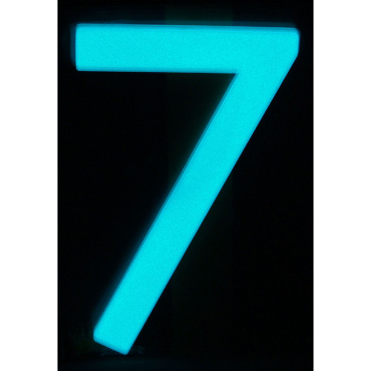 Alpertec Hausnummer 7 nachtleuchtend selbstklebend weiß-grün Bild 2