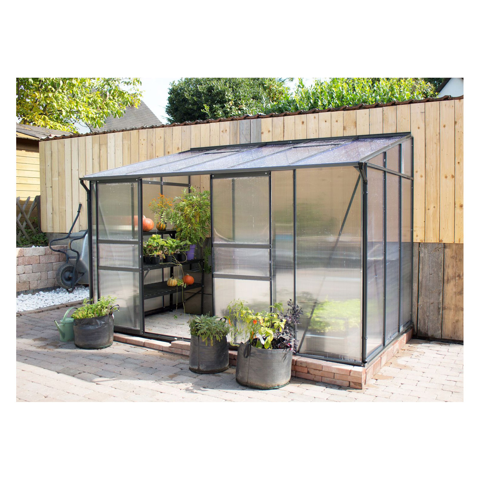 Vitavia Gewächshaus Osiris 6500 6,5m² 3 mm Einscheibensicherheitsglas silber