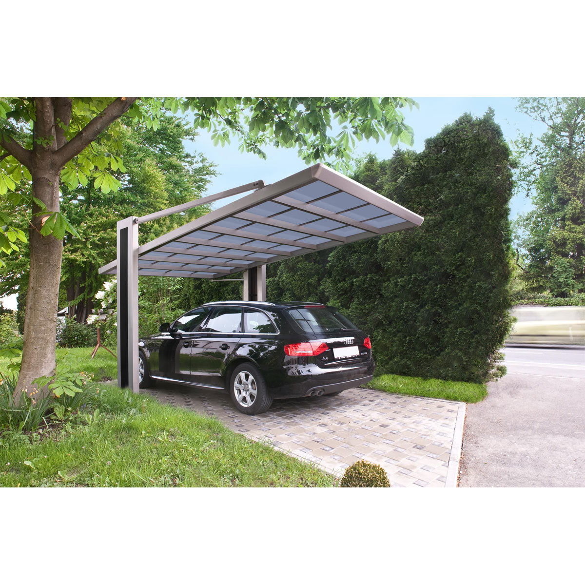 Ximax Carport Alu My-Port 150 Typ 2450 Edelstahl-Look SH Bild 3
