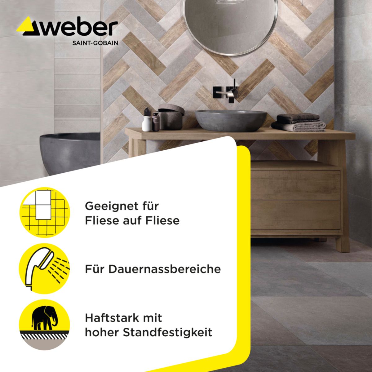 Saint-Gobain Weber Flexkleber extra C2TE 22 kg Bild 3