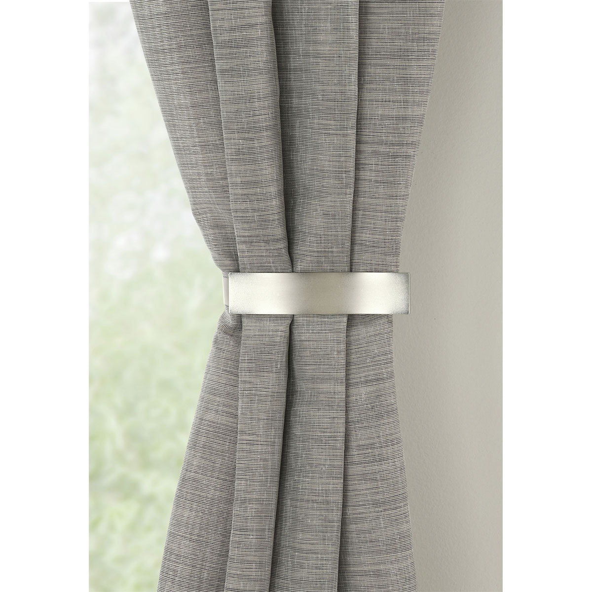 Gardinia Raffspange Indira mit Magnet edelstahloptik Bild 2