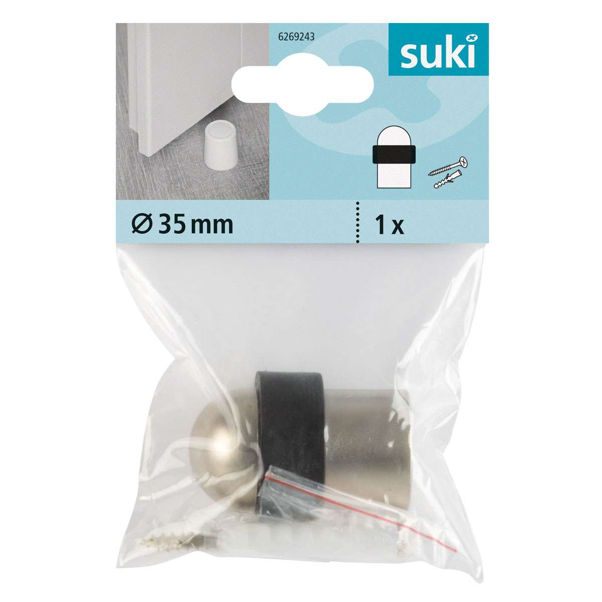 Suki Türstopper mit Schraube 5 cm satiniert Bild 2