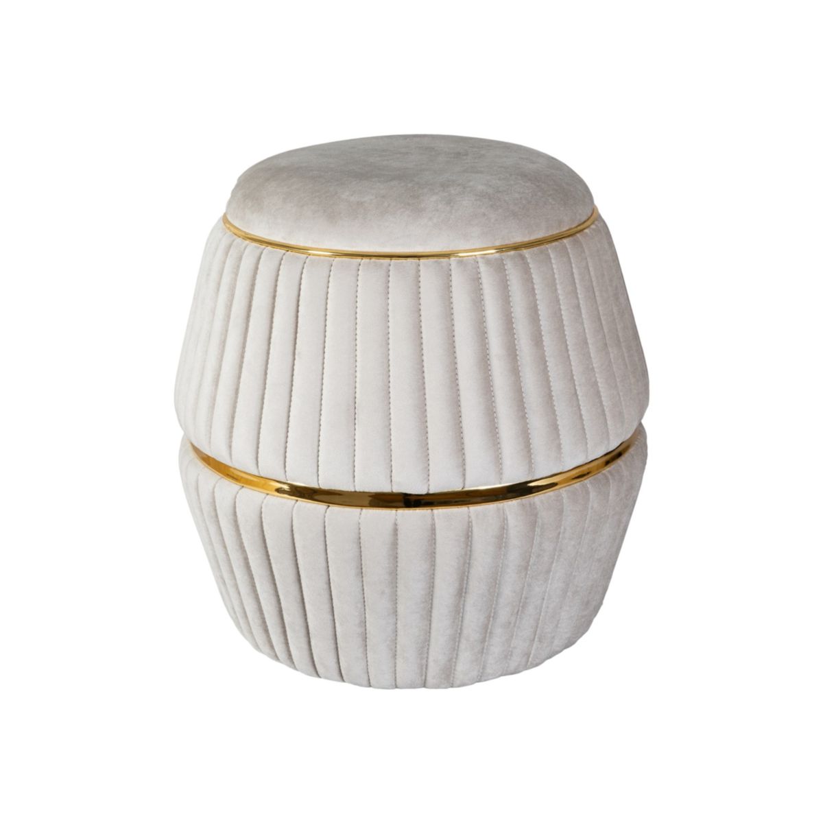 Hocker Doric 225 Braun gold Bild 2