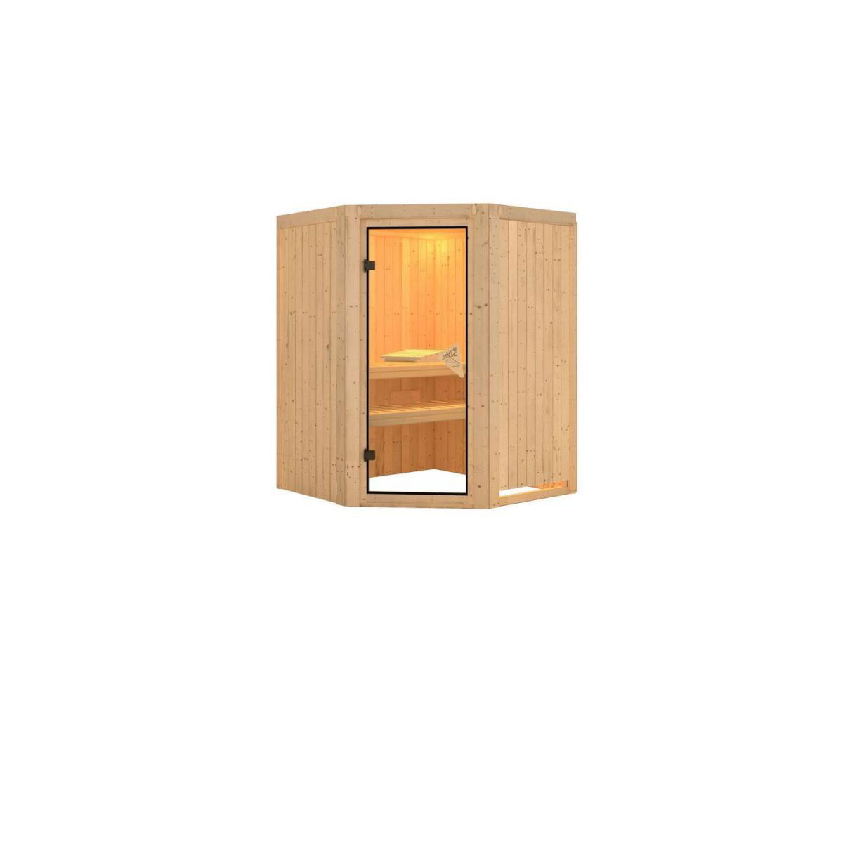 Karibu Systemsauna Nanja 68 mm ohne Ofen ohne Kranz Bild 1