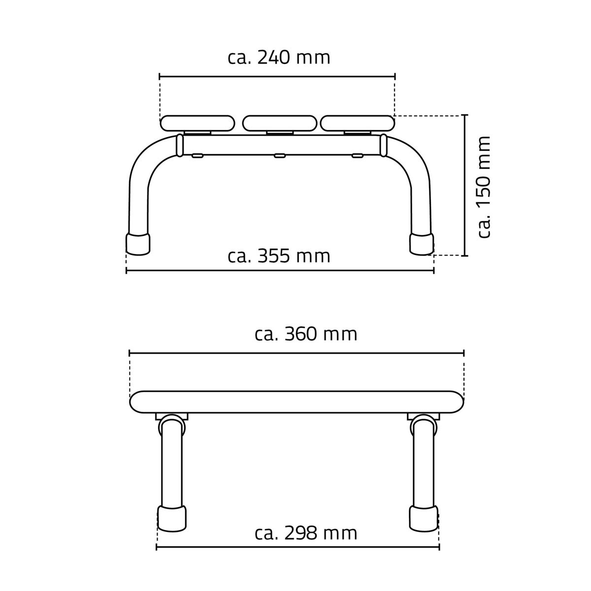 Ridder  Badewannen-Hocker Pro weiß Bild 4