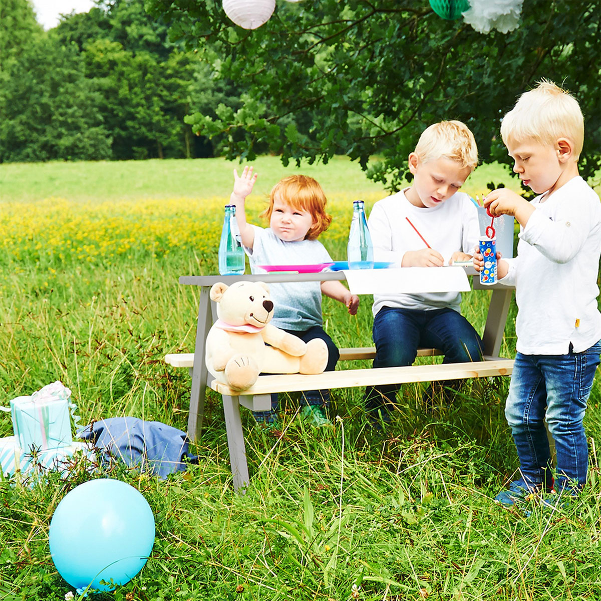 Pinolino Kindersitzgarnitur Nicki für 4 grau Bild 2