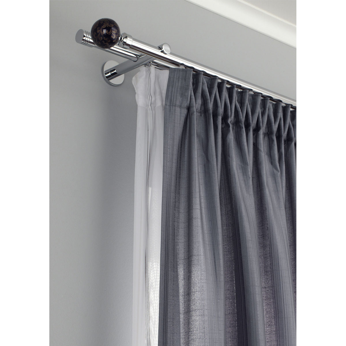 Gardinia Gardinenstange Chicago 240 cm Durchmesser 20 mm chrom Bild 2