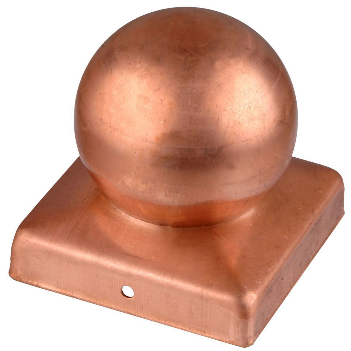 Connex Pfostenkappe mit Kugel7 x 7 cm Kupfer