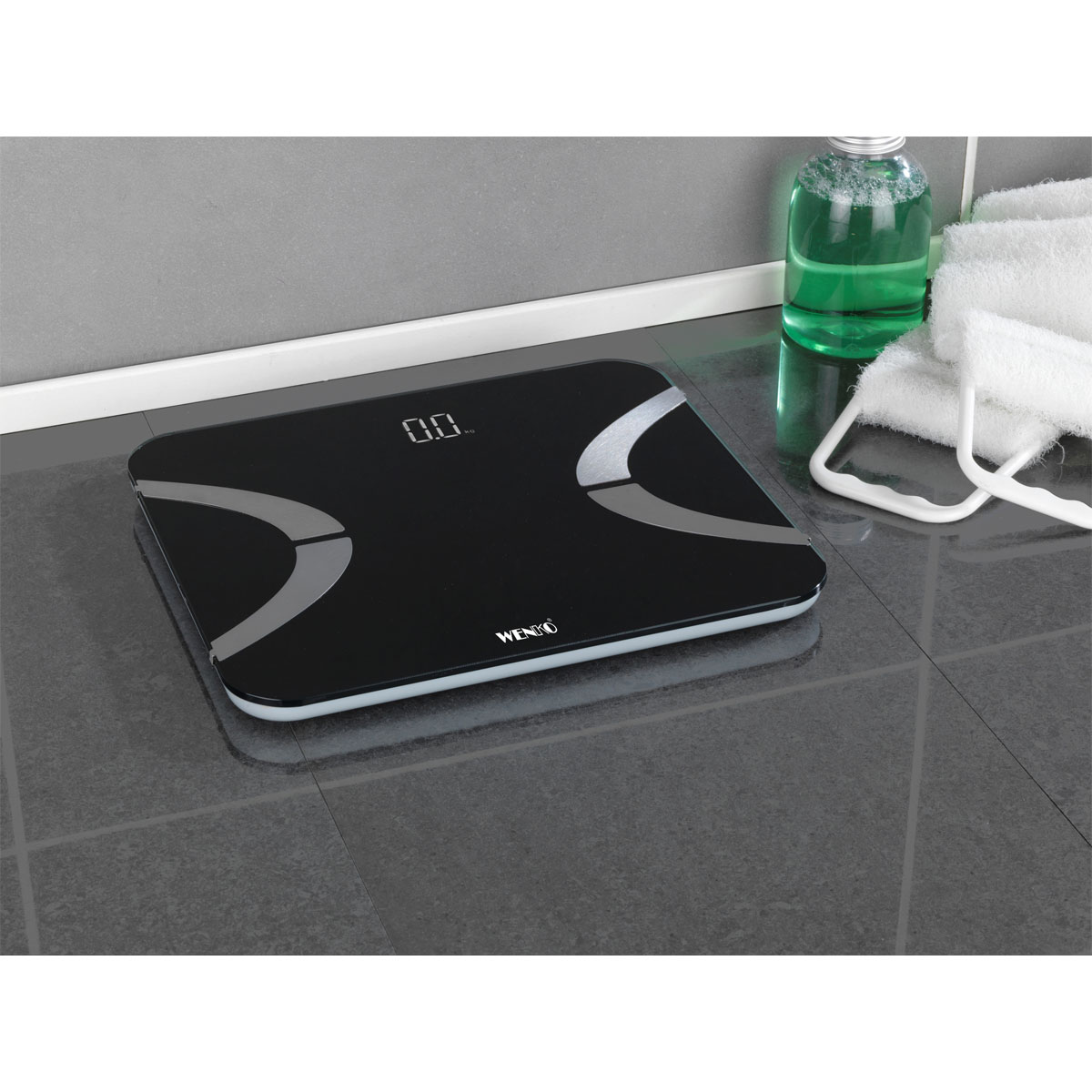 Wenko  Analysewaage LED mit Bluetooth Schwarz Körperfettwaage Bild 6