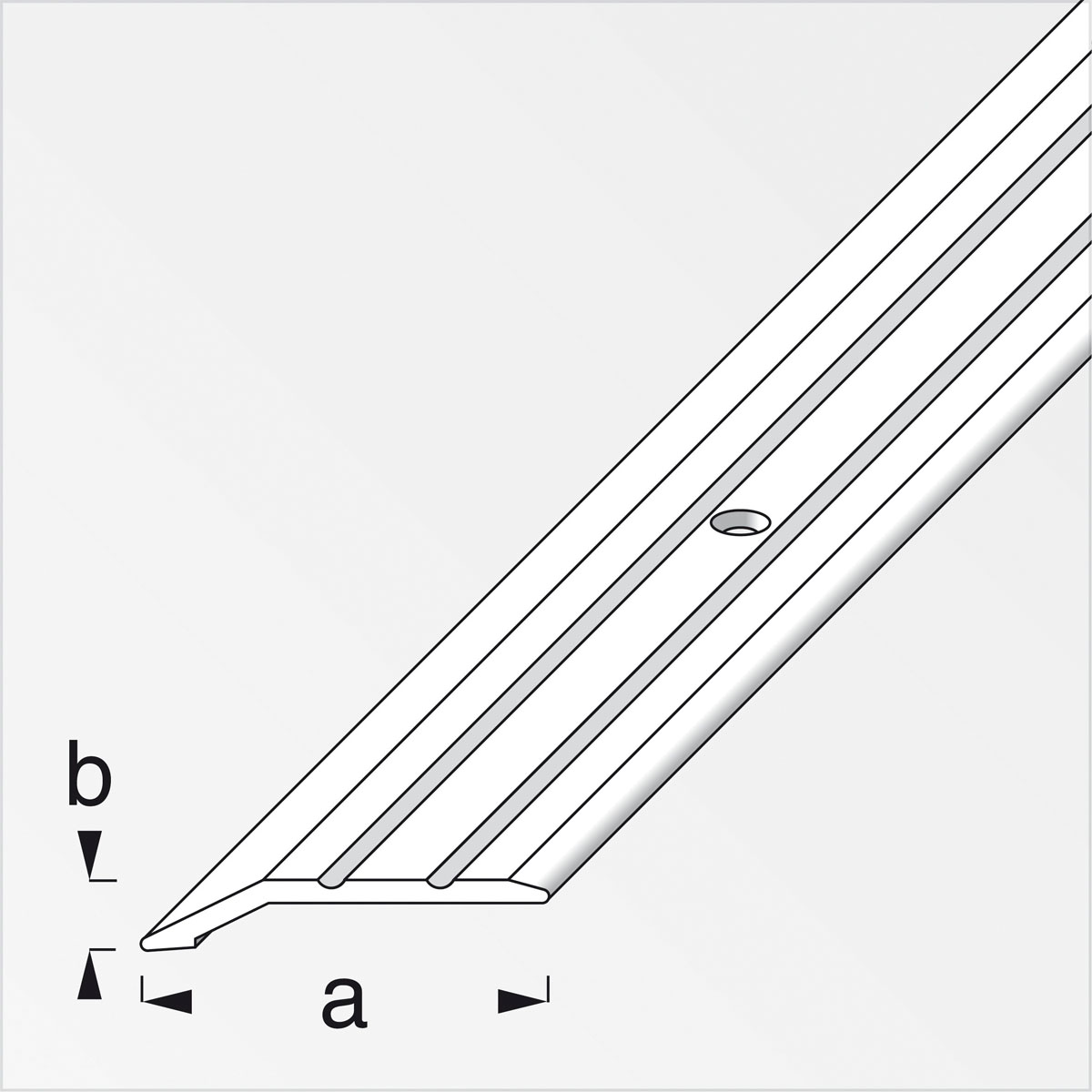 Alfer Flach-Abschlussprofil 30 x 5 mm 1m titan Bild 2