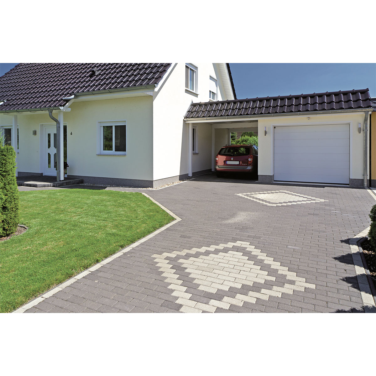 Lusit  Rechteckpflaster mit Fase grau 10 x 20 x 8 cm Bild 3