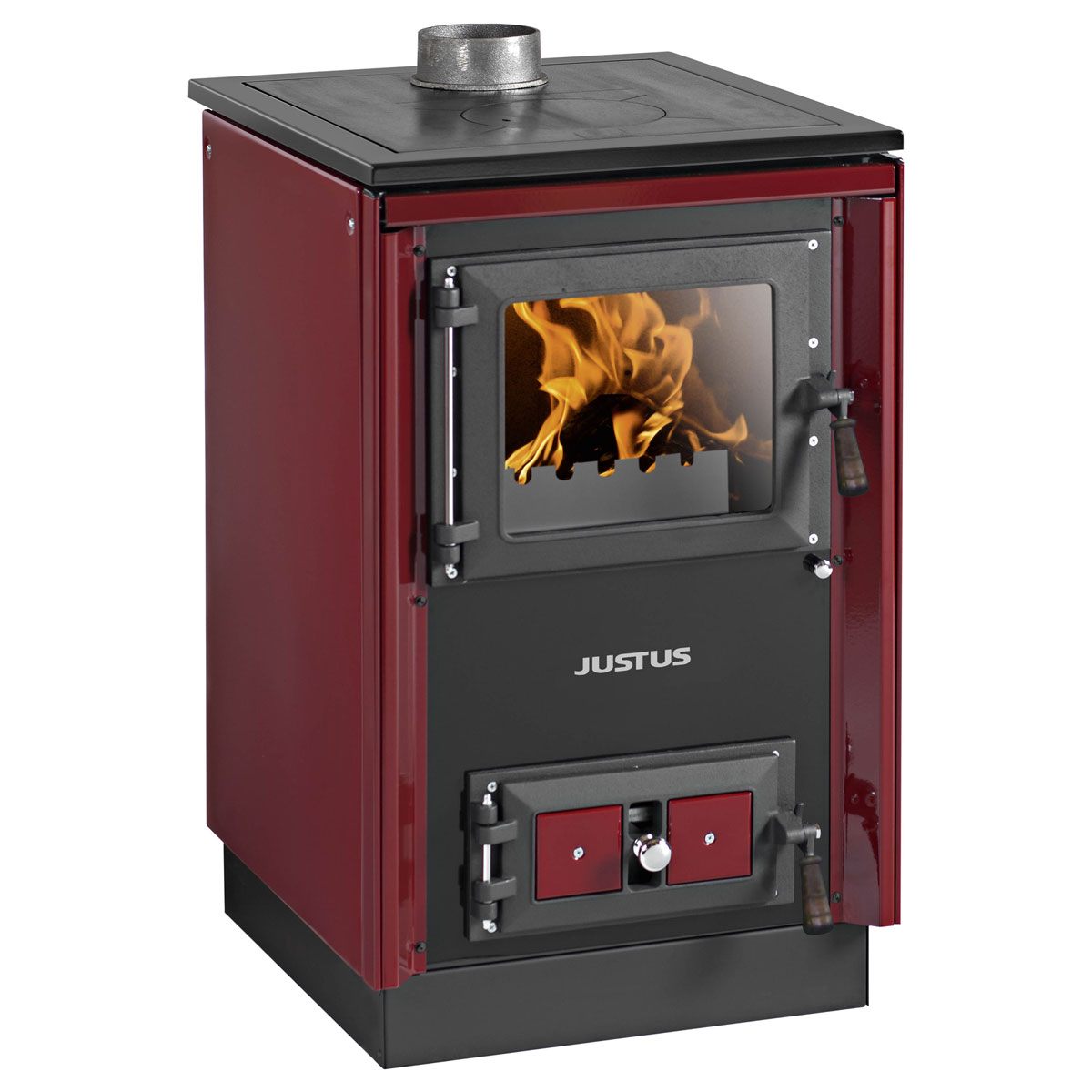 Justus Festbrennstoffherd Rustico-50 2.0 bordeaux Bild 1