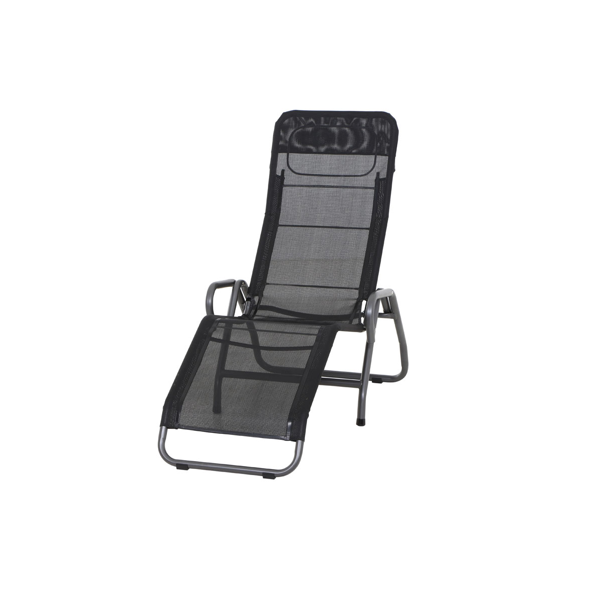 Kippliege Bito 139 x 72 x 118 cm 1-fach verstellbar anthrazit/schwarz Bild 1