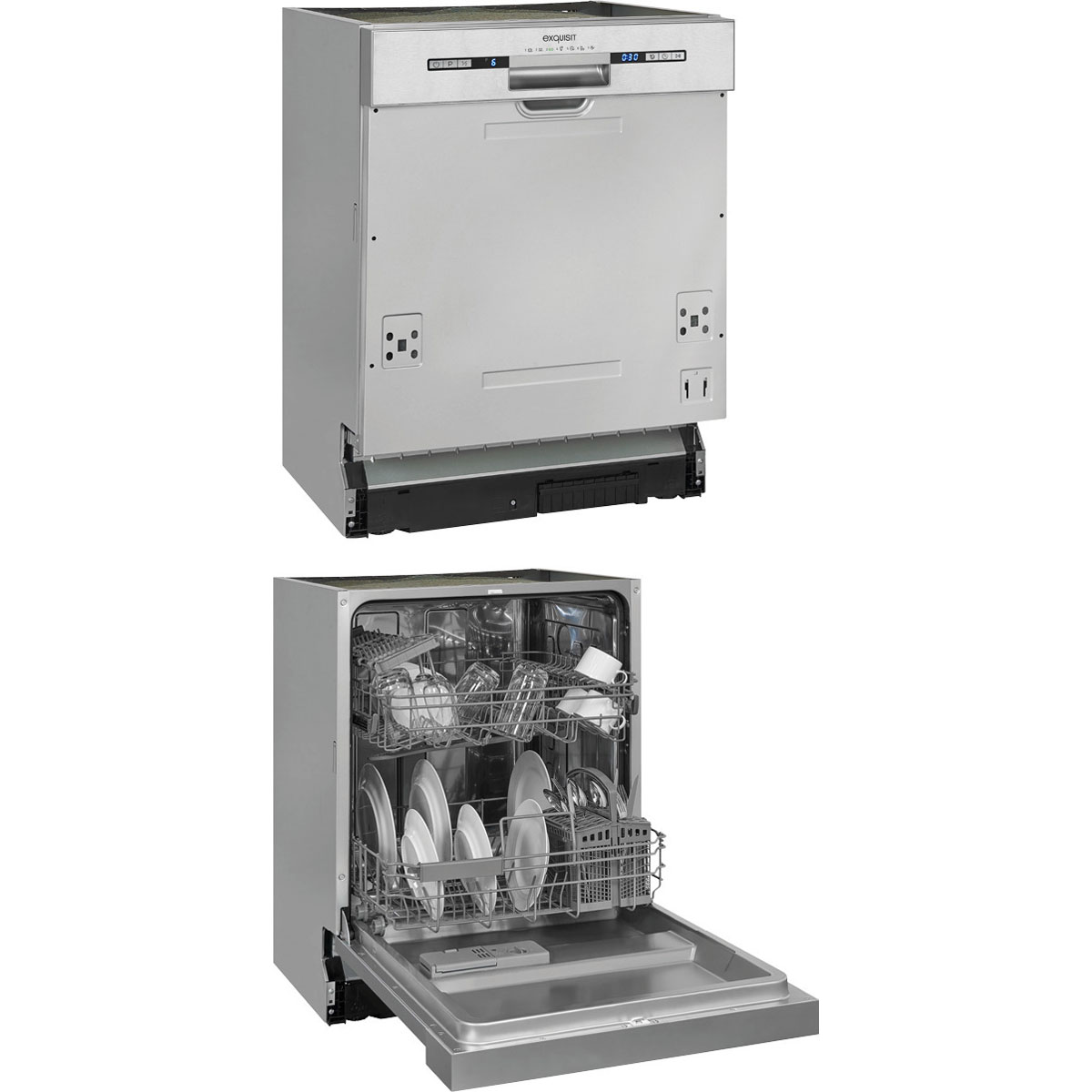 exquisit Einbau-Geschirrspüler EGSP2113-EB-030E inox teilintegriert Bild 17