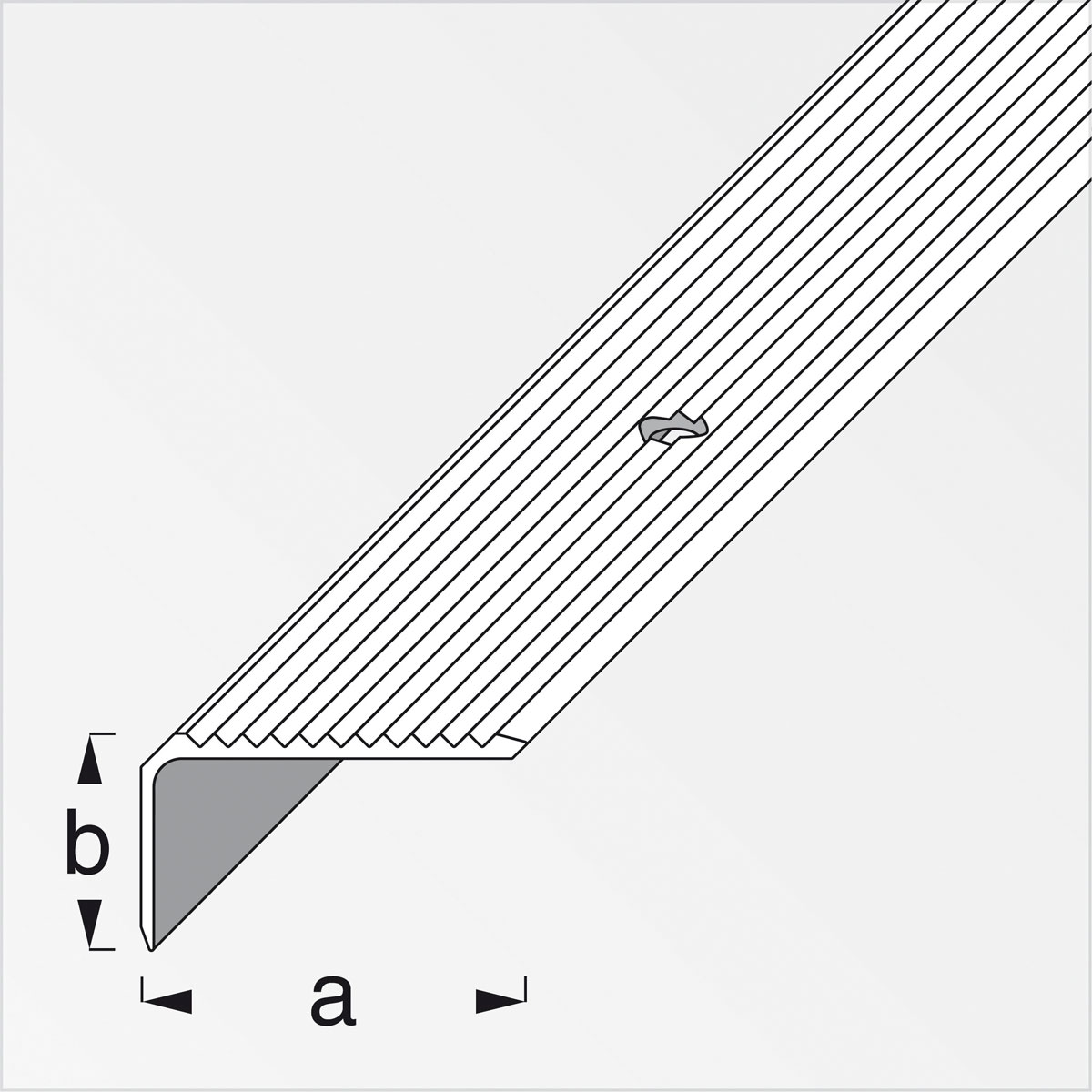 Alfer Treppenschiene 41 x 23 mm 1m champagner Bild 2